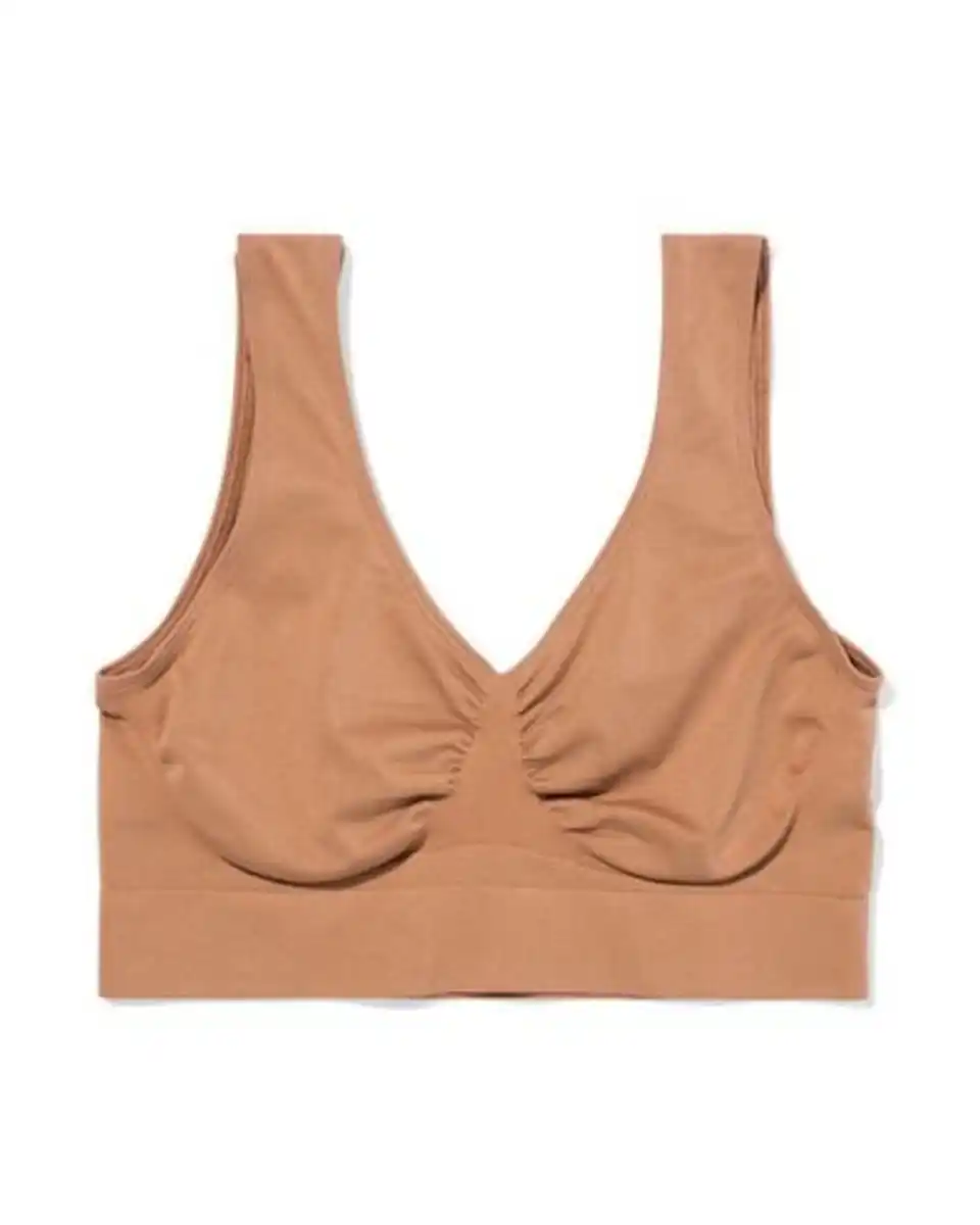 Bild 4 von Nicht vorgeformtes Bustier, nahtlos ohne Bügel mittelbraun