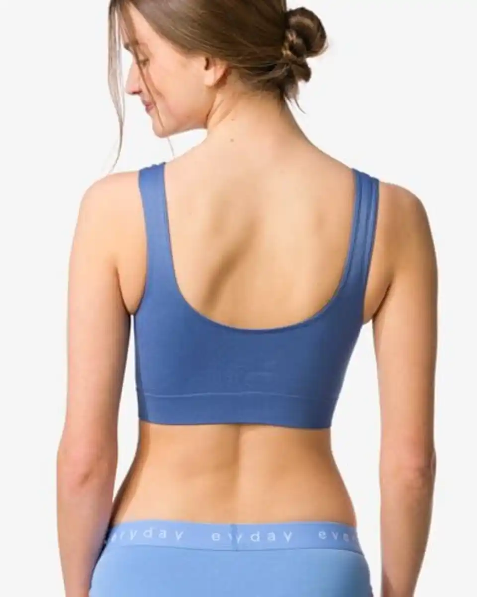 Bild 3 von Nicht vorgeformtes Bustier, nahtlos ohne Bügel mittelblau