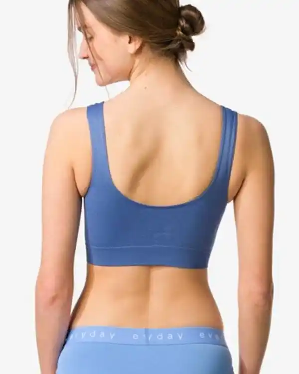 Bild 3 von Nicht vorgeformtes Bustier, nahtlos ohne Bügel mittelblau