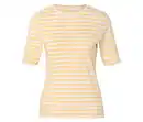 Bild 1 von Basic Halbarmshirt, offwhite-buttergelb gestreift