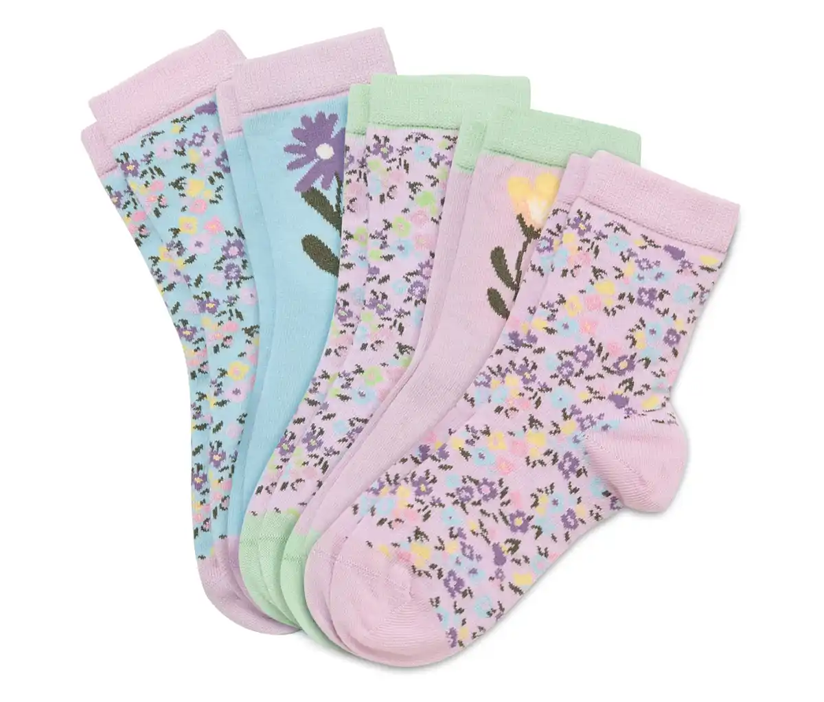 Bild 1 von 5 Paar Kinder-Socken, Blumen