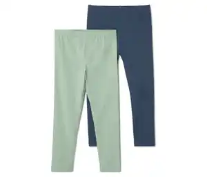 2 Kinder-Leggings, dunkelblau/mint