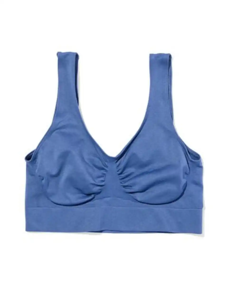 Bild 4 von Nicht vorgeformtes Bustier, nahtlos ohne Bügel mittelblau