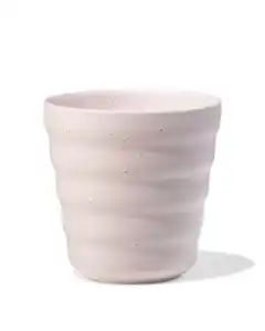 Cappuccinobecher 300 ml, Trend, Steingut, gesprenkelt, rosa