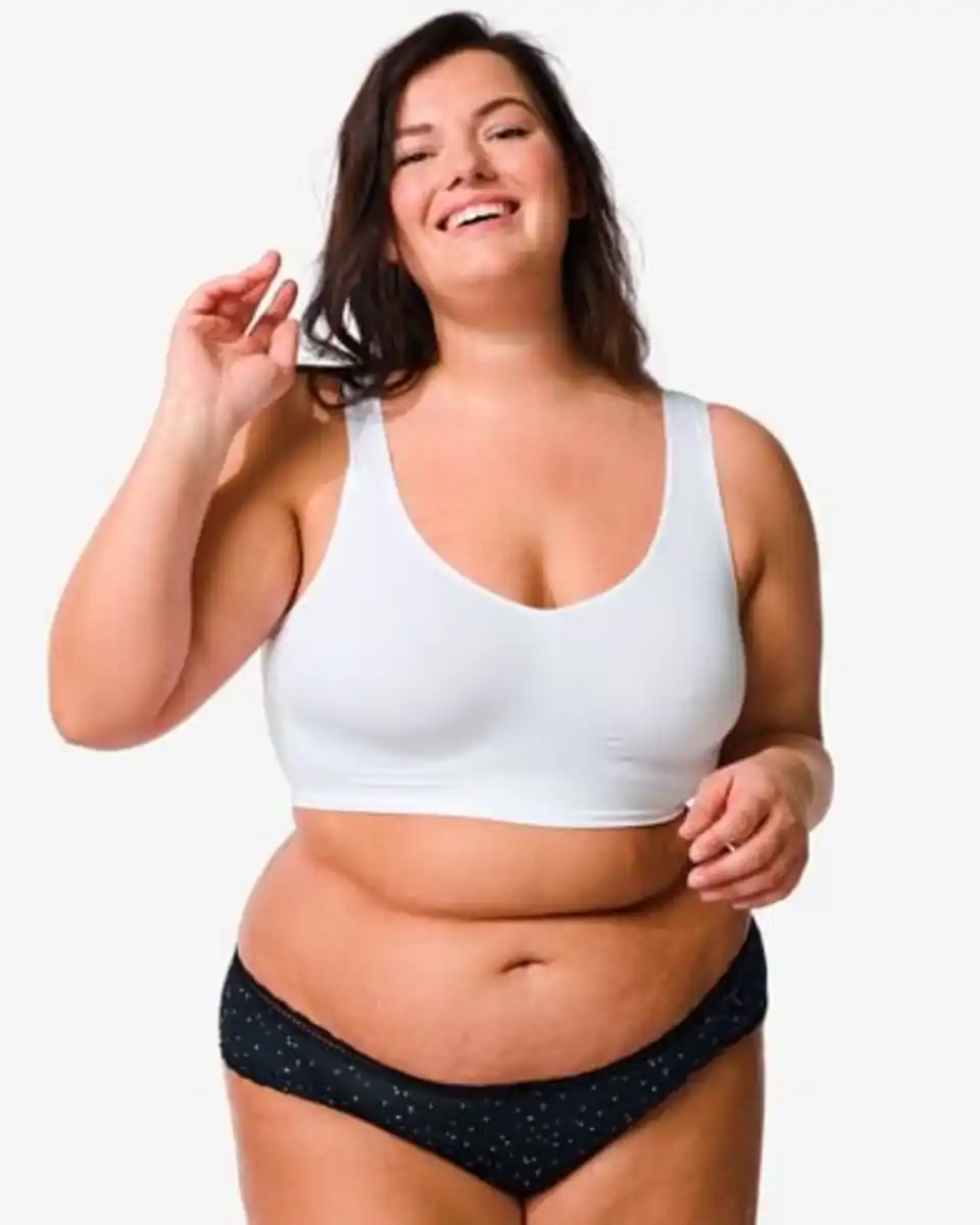 Bild 2 von Nicht vorgeformtes Bustier, nahtlos ohne Bügel weiß
