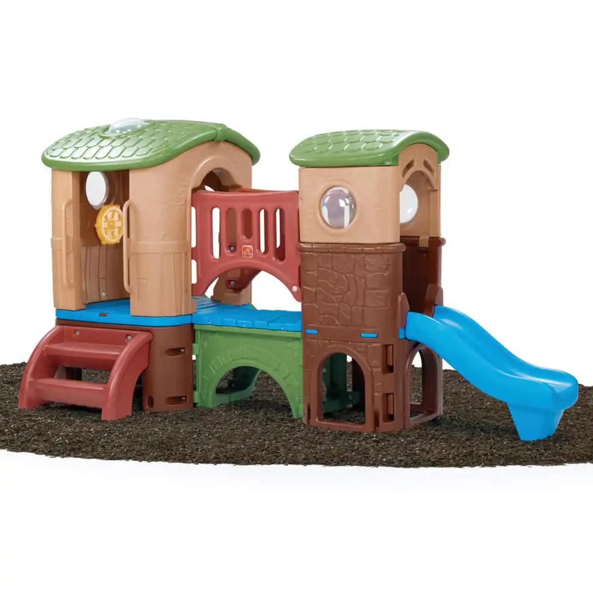 Bild 1 von Spielturm Step2 Clubhouse Climber, Blau, Grün, Kunststoff, 348x177.8x232.4 cm, EN 71, Outdoor Spielzeug, Spieltürme
