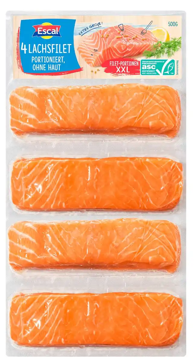 Bild 1 von ESCAL Lachsfilets XXL, 4 St. = 500-g-Packg