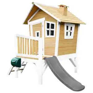 Spielhaus, Braun, Grau, Weiß, Holz, Kunststoff, Hemlocktanne, 264x203x177 cm, EN 71, CE, FSC 100%, Outdoor Spielzeug, Spielhäuser