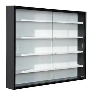 Hängevitrine Collecty ca. 80x60 cm Schwarz/Weiß, Schwarz, Weiß