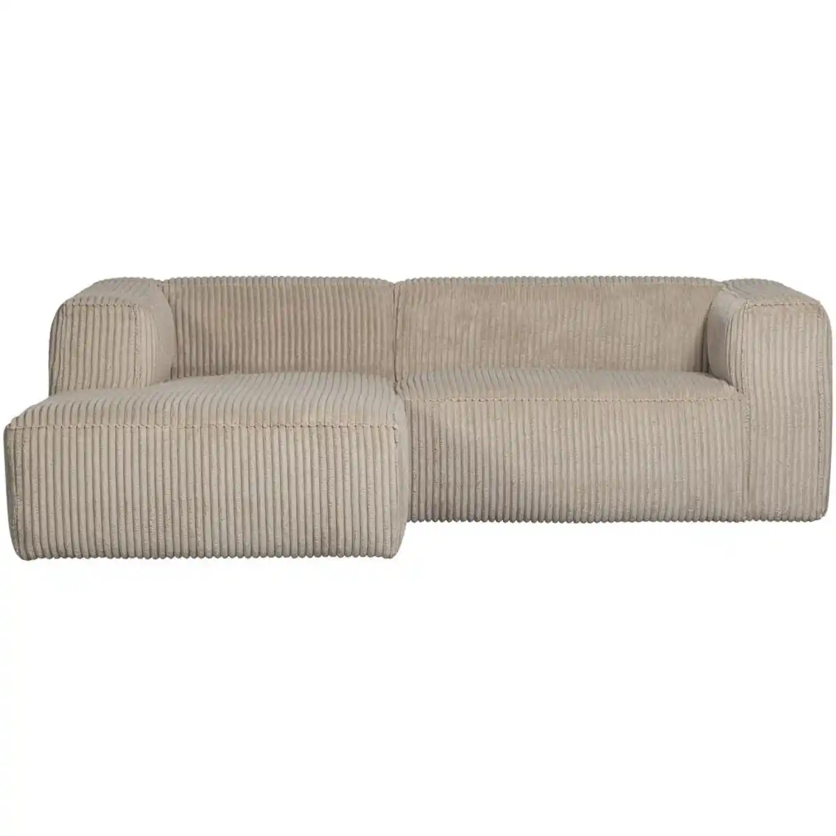 Bild 1 von Livetastic Ecksofa Bean, Beige, Kunststoff, 3-Sitzer, Ottomane links, L-Form, 254x178 cm, Made in EU, seitenverkehrt erhältlich, Armteil links, rechts, Wohnzimmer, Sofas & Couches, Wohnlandschaften,