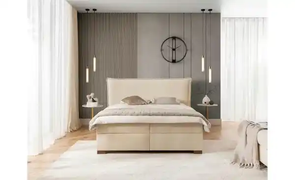 Bild 3 von S-STYLE Boxbett mit Bettkasten, Strukturstoff mit Cordoptik, H3 Lovetti