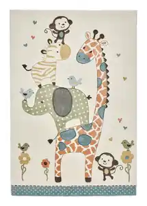 Kinderteppich Moritz in Bunt ca. 120x170cm, Creme