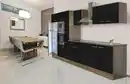 Bild 1 von Küchenblock mit Geräten Schwarz/Eiche B: ca. 360 cm, Schwarz, Eichefarben