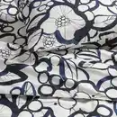 Bild 2 von HÄRLIR Bettwäsche-Set, 3-teilig, weiß schwarz/blau Blumenmuster, 240x220/80x80 cm