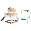 Bild 1 von Spielturm, Braun, Grau, Weiß, Holz, Hemlocktanne, 613x291x277 cm, EN 71, CE, FSC 100%, Outdoor Spielzeug, Spieltürme