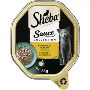 Sheba Nassfutter Katze Sauce Collection mit Truthahn und Gemüse 22x85 g