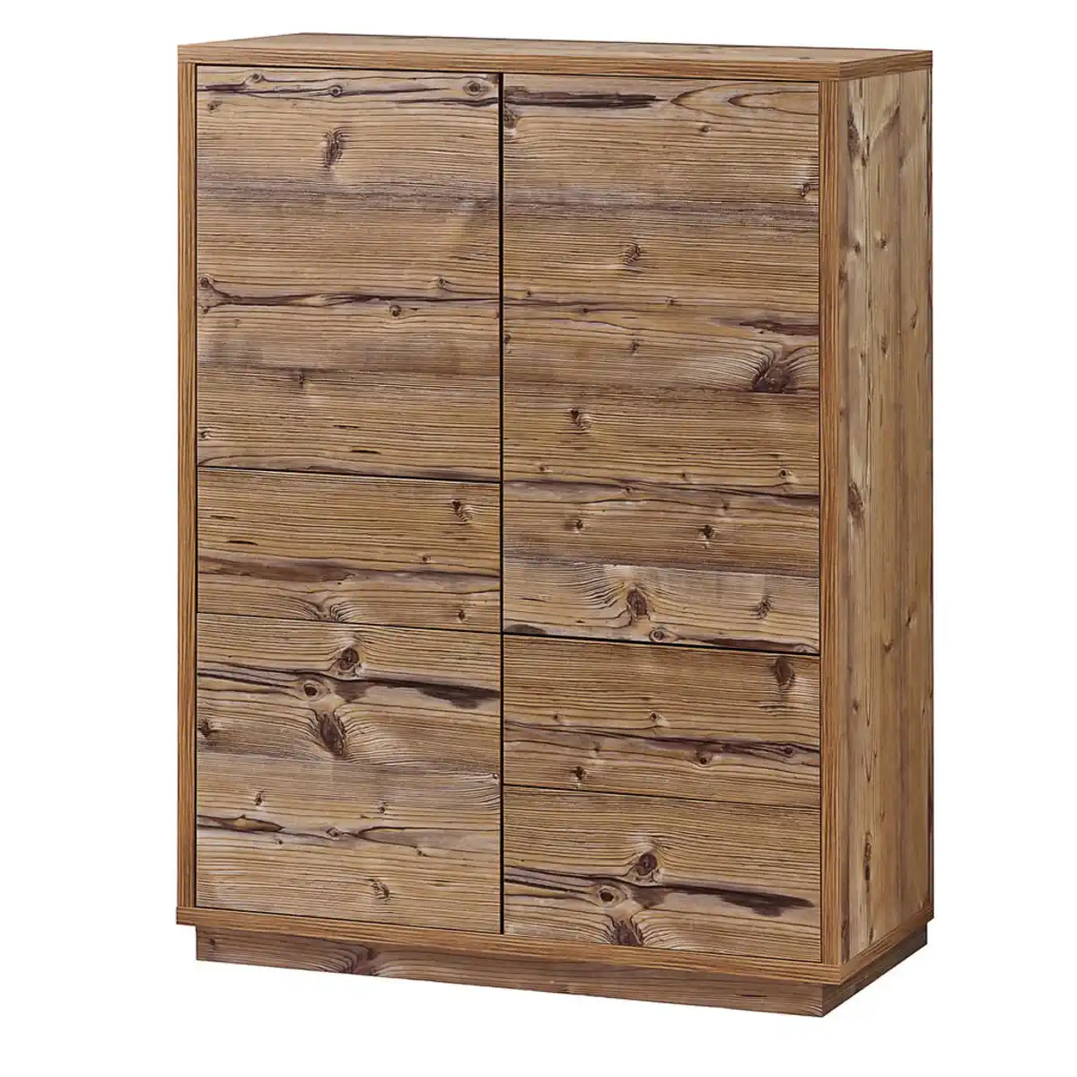 Bild 1 von Aileenstore Highboard, Fichte, Holzwerkstoff, Holz Optik, 3 Schubladen, einzeln stellbar,Rechteckig, 80x110x38 cm, Wohnzimmer, Kommoden & Sideboards, Kommoden