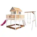 Bild 1 von Spielturm, Braun, Lila, Weiß, Holz, Kunststoff, 541x291x277 cm, EN 71, CE, FSC 100%, Outdoor Spielzeug, Spieltürme