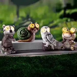 Gardenworld LED-Solar-Tiere "Rolling Eyes"