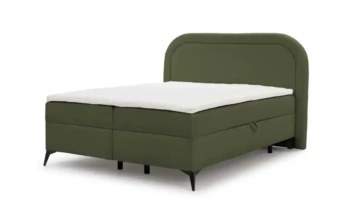 Bild 2 von S-STYLE Boxbett mit Bettkasten, Bouclé-Stoff Sonna