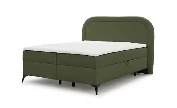 Bild 2 von S-STYLE Boxbett mit Bettkasten, Bouclé-Stoff Sonna