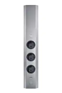 Steckdosenelement 4430042 Edelstahlfarben, Edelstahlfarben