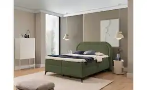 S-STYLE Boxbett mit Bettkasten, Bouclé-Stoff Sonna