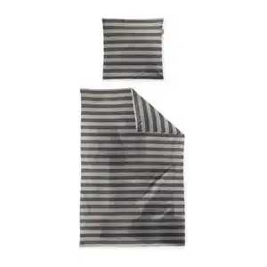 Irisette Bettwäsche, Grau, Textil, Streifen, 155x200 cm, pflegeleicht, hautfreundlich, bügelleicht, weiche und anschmiegsame Oberfläche, Schlaftextilien, Bettwäsche, Bettwäsche, Makosatin-Bettw