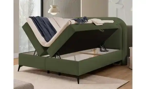 Bild 3 von S-STYLE Boxbett mit Bettkasten, Bouclé-Stoff Sonna