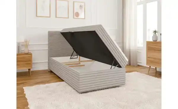 Bild 3 von S-STYLE Boxbett Cord, mit Stauraum und Topper, H3 Neo