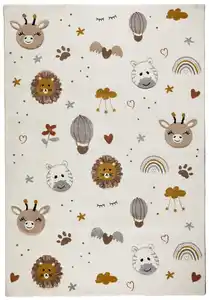Kinderteppich Sunny 1 in Beige/Braun ca. 120x170cm, Braun, Beige