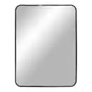 Bild 1 von Wandspiegel, Schwarz, Metall, Glas, rechteckig, 70x50x3 cm, Spiegel, Wandspiegel