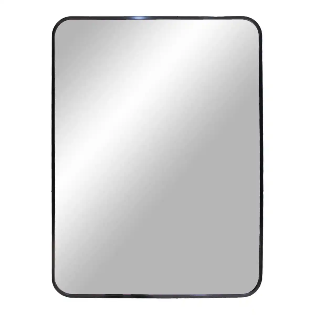 Bild 1 von Wandspiegel, Schwarz, Metall, Glas, rechteckig, 70x50x3 cm, Spiegel, Wandspiegel
