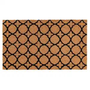 Kayoom Fussmatte, Hellbraun, Textil, Bordüre, rechteckig, 45x75 cm, für Fußbodenheizung geeignet, Teppiche & Böden, Fuß & Stufenmatten, Fußmatten und Schmutzfangmatten