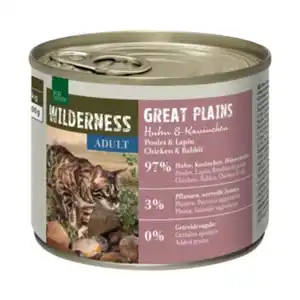REAL NATURE WILDERNESS Nassfutter Katze, Adult Great Plains Huhn und Kaninchen 6x200 g