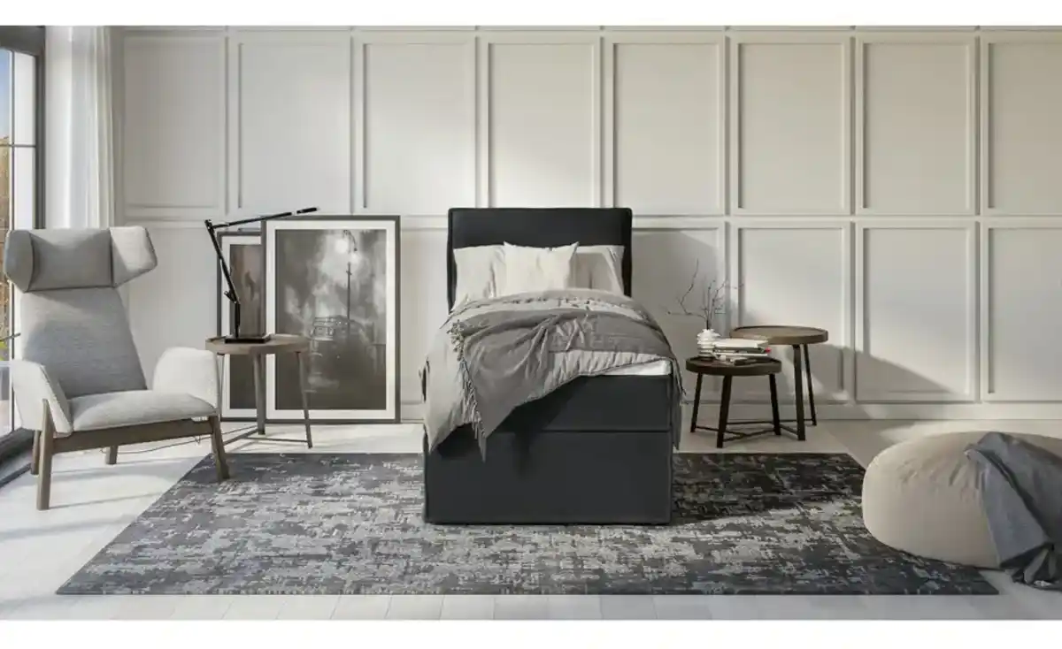 Bild 3 von S-STYLE Boxbett mit Stauraum und Topper, H3 Uma