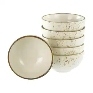 Creatable Dipschale Nature Collection Creme, Creme, Keramik, 6-teilig, rund, 5.5 cm, stapelbar, Essen & Trinken, Geschirr, Schalen & Schüsseln, Dipschalen