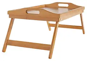 Serviertablett aus Bambus, Naturfarben