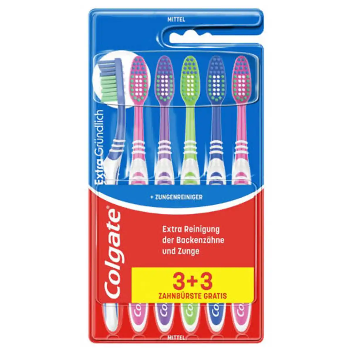 Bild 1 von Colgate Extra Clean 3+3 Zahnbürsten 6 Stück