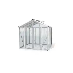 Gewächshausbausatz Zeus Comfort 6200 Esg/Hkp Set, Alu, Metall, Kunststoff, Glas, 258.4x250x242 cm, Gartenzubehör, Gewächshäuser