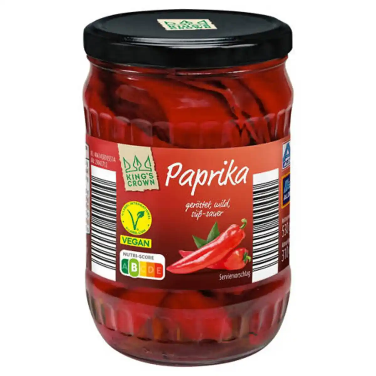 Bild 1 von KING'S CROWN Geröstete Paprika 580 ml