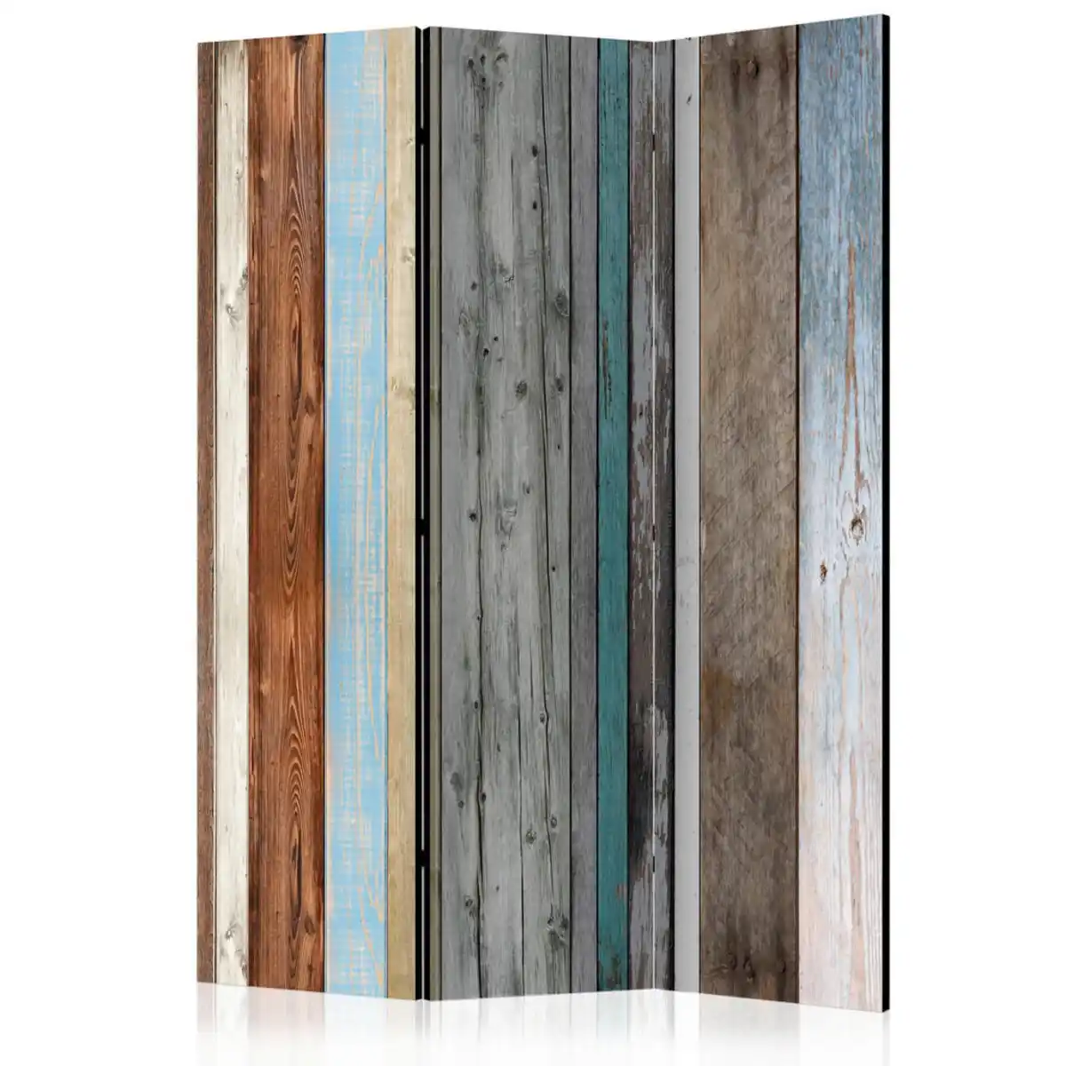Bild 1 von artgeist Paravent, Türkis, Hellbraun, Holz, Textil, Kiefer, massiv, Holzoptik, 135x172x3 cm, Motiv auf Vorderseite, Wohnzimmer, Raumteiler & Paravents, Paravents