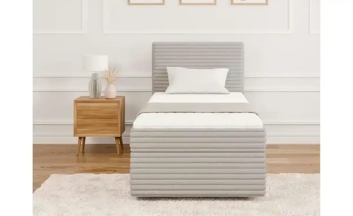 Bild 1 von S-STYLE Boxbett Cord, mit Stauraum und Topper, H3 Neo