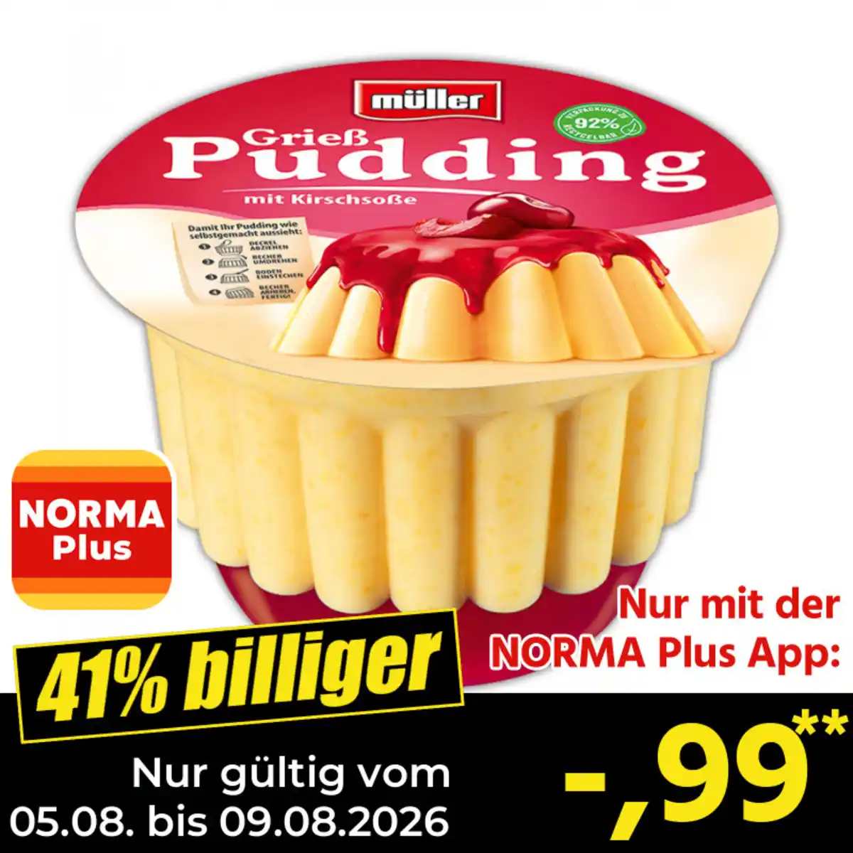 Bild 1 von Müller Pudding mit Soße
