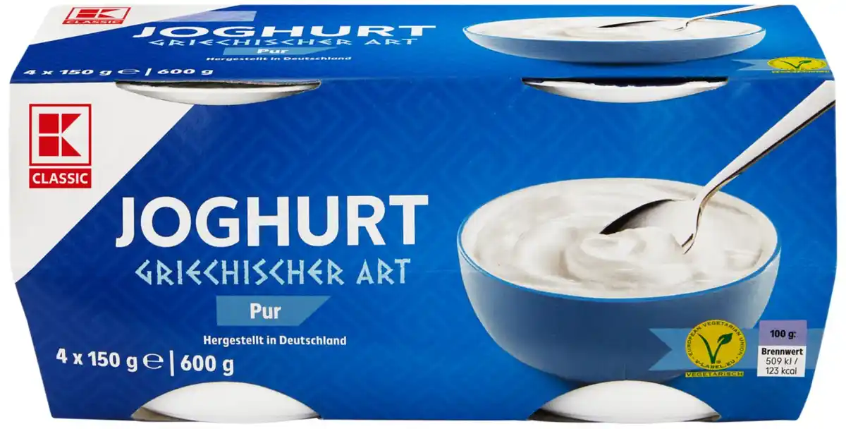 Bild 1 von K-CLASSIC Joghurt griech. Art, 4 x 150-g-Becher