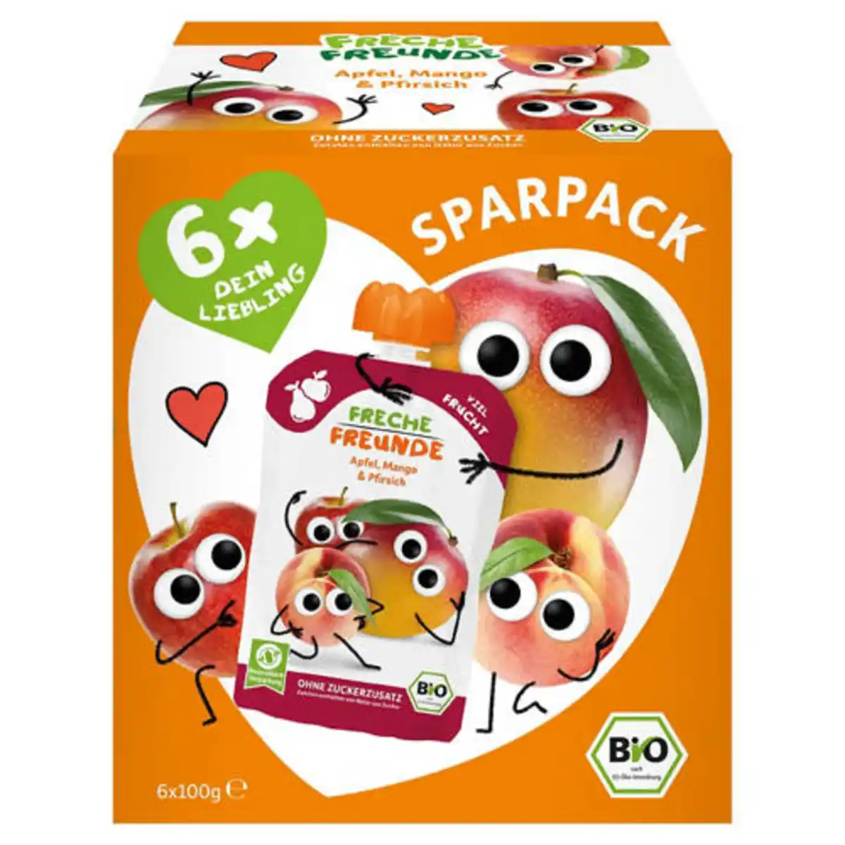 Bild 1 von FRECHE FREUNDE Quetschi 100 g, Apfel, Mango & Pfirsich