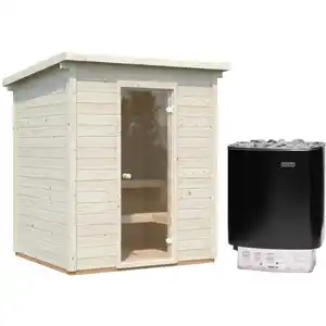 Sauna "Cubic" 2,6 m² inkl. Ofen 6 kW