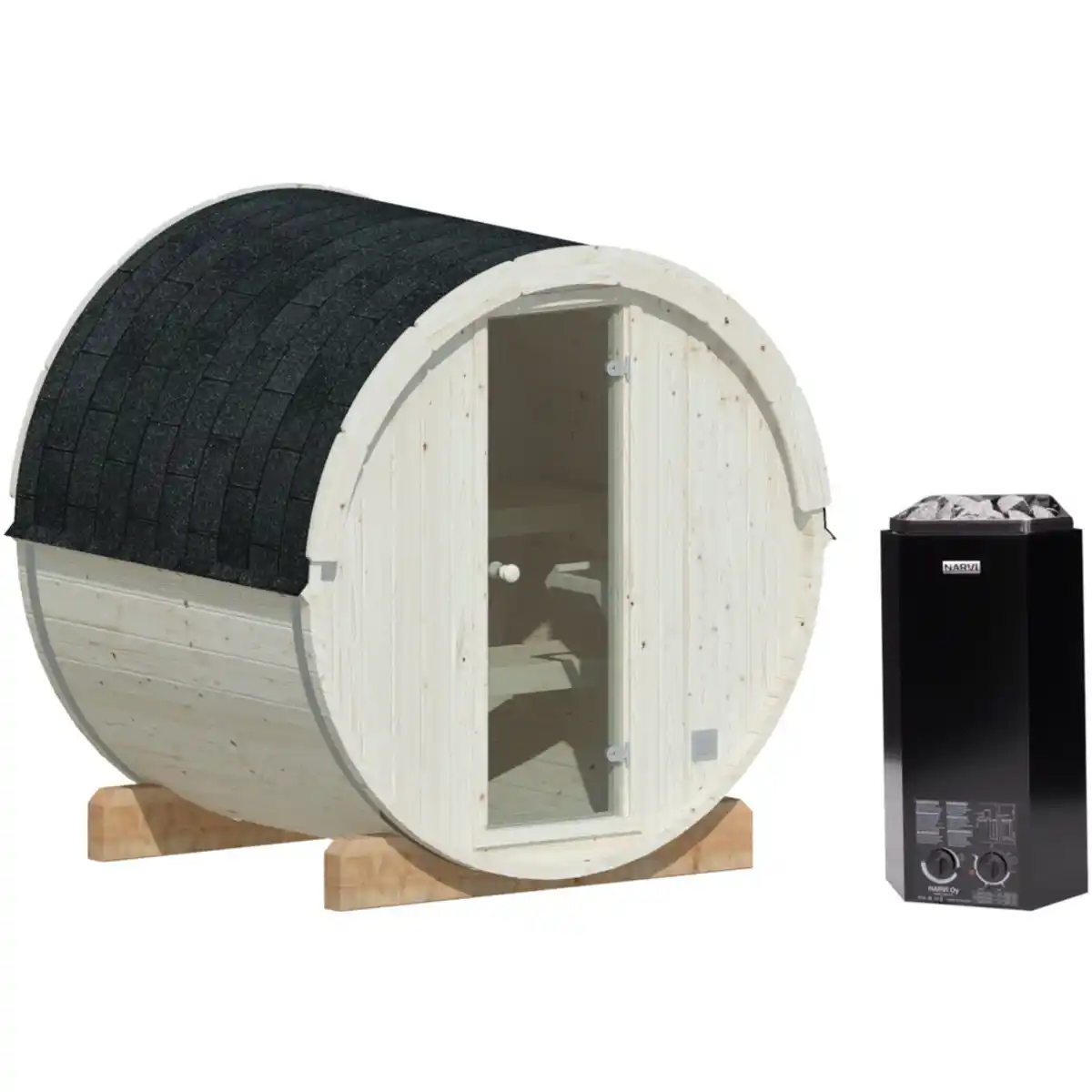 Bild 1 von Fasssauna "Anita" 0,9 m² inkl. Ofen 3,6 kW