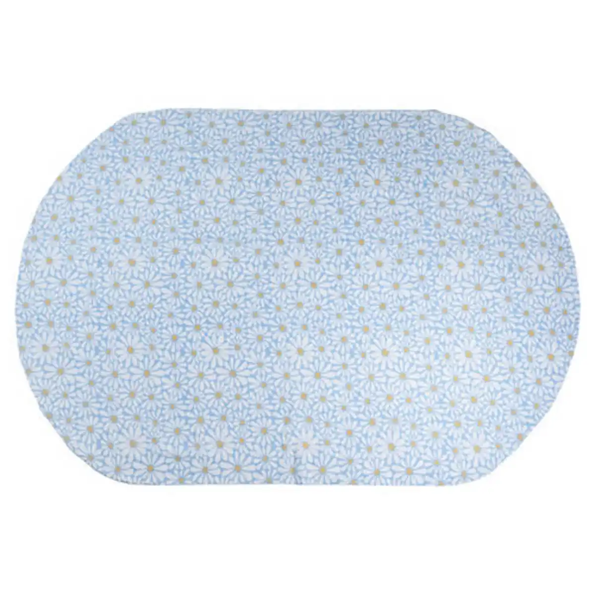 Bild 1 von HOME CREATION Tischdecke oder Platzsets, Tischdecke, 140 x 200cm Oval, Blume/Blau