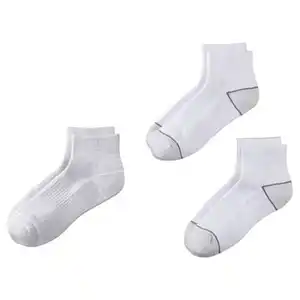 CRANE Damen- und Herren-Fitnesssocken, Knöchel, Weiß/Grau, 35/38